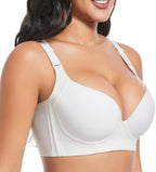 Plus Size Push Up Bras for Women Hide Back Fat Smoothing Bra Underwire Support Bras 34B to 46DD