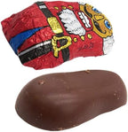 Needzo Foiled Individually Wrapped Nutcracker Figure Chocolates, Milk Chocolate Christmas Nutcrackers for Decorations and Stocking Stuffers, Bulk Festive Holiday Candies, Pack of 5