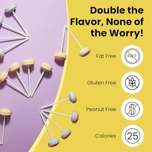 Smarties Double Lollies - Gluten Free, Peanut Free, Fat Free Assorted Fruity Flavors Lollipops - Low Calorie Perfect for Birthdays, Parties - Made by US Candy Company Since 1949-1 Pound, 55 Count