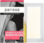 Parissa Legs & Body Biodegradable Wax Strips Kit | Ready-to-Use Large Wax Strips for At-Home Hair Removal, Suitable for All Hair Types | Includes Post-Wax Ultra Soothe Oil | 24 Strips (12 x 2)