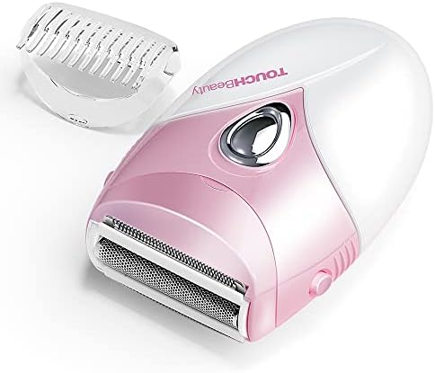 TOUCHBeauty Electric Shaver for Women, Painless Bikini Trimmer with 3-Blade System, Wet/Dry Cordless Foil Razor for Facial, Leg, Underarm & Body Hair, Battery-Powered, Gifts for Women, Pink
