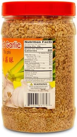 Flying Horse Crispy Fried Garlic – 16 oz (1 lb) | Premium Golden Brown Crunchy Garlic | All-Natural, No Preservatives, Ready-to-Use Topping for Salads, Soups, Noodles & More