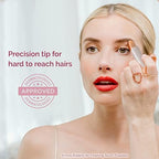 Finishing Touch Flawless Brows Eyebrow Hair Remover Electric Razor for Women with LED Light for Instant and Painless Hair Removal (White)