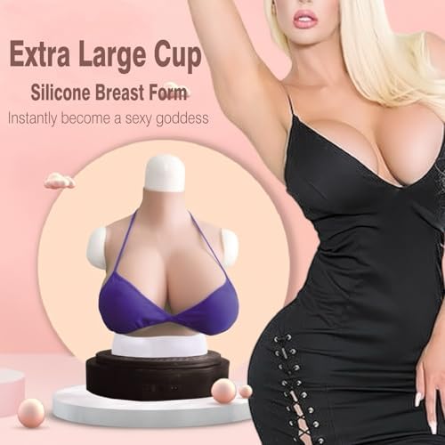 Realistic Silicone Breastplate with Liquid Silicone Filling, Professional Breast Forms for Crossdresser & Cosplay