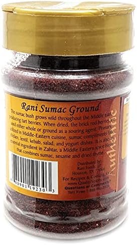 Rani Sumac (Sumak) Spice Ground Powder 3oz (85g) PET Jar ~ All Natural, Salt-Free | Vegan | No Colors | Gluten Friendly | NON-GMO