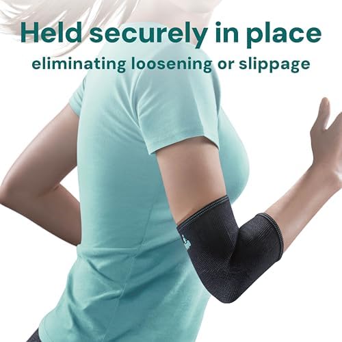 OPPO RE200 Elbow Compression Sleeve – Advanced Support for Tennis Elbow, Golfer’s Elbow, Tendonitis & Arthritis Relief – Ideal for Workouts, Sports, and Daily Wear (Black, Medium, 1-Pack)