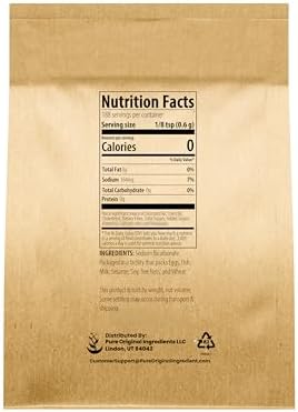 Pure Original Ingredients Sodium Bicarbonate (Baking Soda) (4 oz) Always Pure, No Fillers Or Additives, Eco-Friendly Packaging
