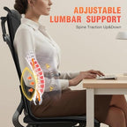 Back Massager for Chair, Massage Seat Cushion with Heat, Lumbar Traction, 6 Vibrating Motors Massager Chair Pad for Full Body Pain Relief, and Home Use