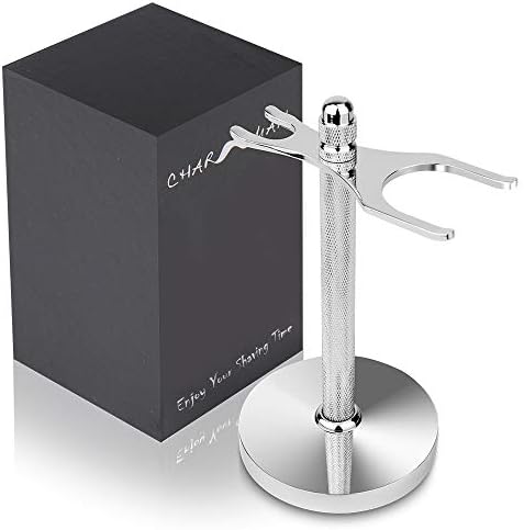 Safety Razor and Shaving Brush Stand, Extra Wide Openings, Wider Base, Manly Look
