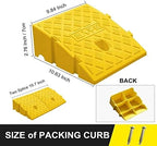 2Pack Curb Ramp, Portable Lightweight Heavy Duty Plastic Driveway Curb Ramps for Low Cars,Motorcycle Ramp,Curb Ramps (2.76 inch High)