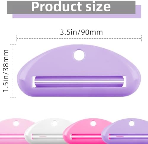 4 Pcs Toothpaste Squeezer,Plastic Toothpaste Tube Squeezer Toothpaste Dispenser Hanging Toothpaste Clip Toothpaste Holder for Bathroom,Suitable for Toothpaste Cream Cosmetics and Paint(Colorful)