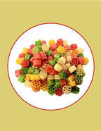 SHENKY Colorful Mix Fryums, Flower papad, Ready to Fry Papad Snacks, Flower fryums - 400 Gm