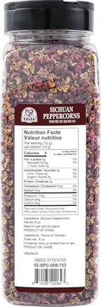 52USA Szechuan Peppercorns, Sichuan Peppercorns 8oz Bottle –Authentic Whole Red Sichuan Pepper, Numbing & Tingle, Less Seeds, Strong Flavor, Essential Spice for Mapo Tofu, Hot Pot, Asian Cuisine
