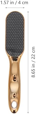 Beaupretty Golden Glass Foot File Tool for Pedicure, Oval Foot Remover, Dead Skin Exfoliating Tool, Handheld Foot Care Scrubber, Ideal for Home Spa and Salon Use