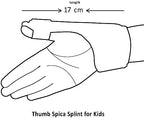 HealthGoodsIn - Pediatric Thumb Spica Splint | Thumb Spica Splint for Kids | Thumb Brace for Tissue Injuries | Support Brace with Thumb Spica Lightweight, Breathable | Fits Both Hands