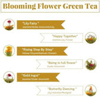 LWXLJMJZC－12 Unique Varieties Blooming Green Tea Ball | Jasmine Flowering Tea | Individual Pack with Flowers－Gifts For Tea Lovers