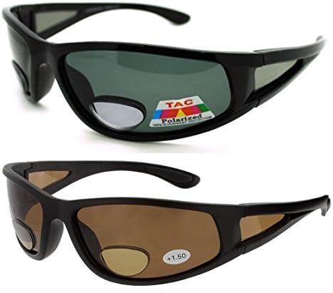 2 Pair of Polarized Bifocal Sunglasses - Outdoor Reading Sunglasses