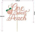 One Sweet Peach Cake Topper, Peach Baby Shower Cake Topper, Sweet as a Peach Baby Shower, Peach First Birthday Party Decorations, Rose Gold Glitter