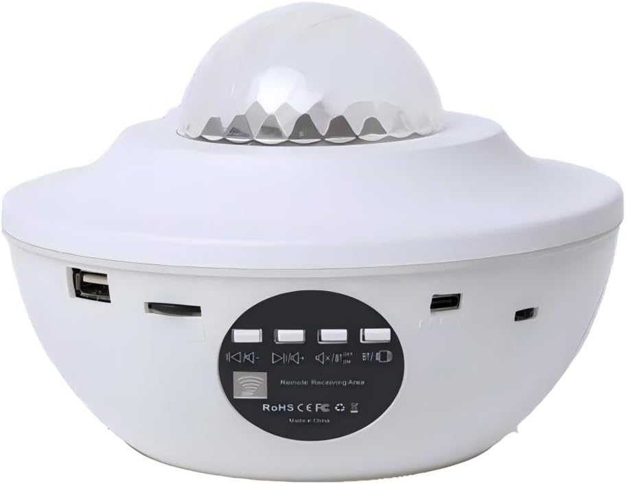 Starry Sky Projector with Bluetooth - Wireless Galaxy Night Light with Remote Control, Music Player (B-White)
