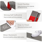 Door-Threshold Floor-Transition-Strip Self Adhesive 36 inch, 0.4'' Rise Thresholds Ramps for Doorways, Edge-Reducer Vinyl-Transition-Strip for Door/Floor(Wood Grain Gray)