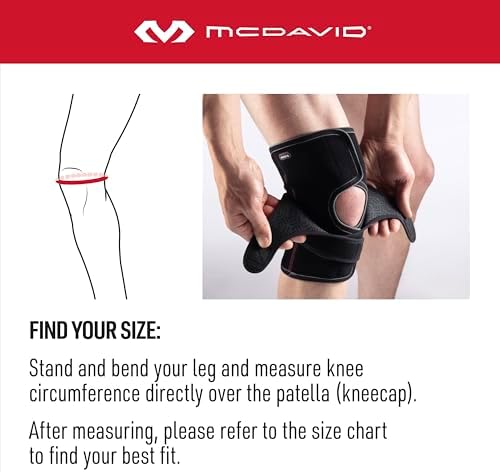 McDavid Versatile Knee Support Wrap w/Side Stays for Patella Support, Tendonitis, Knee Stability, Knee Compression, Lightweight, Sold as Single Unit (1)