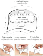 2-in-1 Stainless Steel Gua Sha Massage Tool Set, Muscle Scraper & IASTM Tools for Soft Tissue Mobilization, Myofascial Release, Body Skin Massage, Physical Therapy Sore Muscle Relief with Travel Pouch