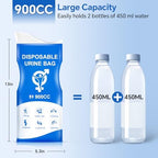 Urine Bag, 12PCS Disposable Pee Bags for Travel for Women Men, 900ML Emergency Urinal Bag and Vomit Bag, 2026 Spring Unisex Urinal Bags for Camping, Hiking, Traffic Jams, Pregnant, Patient