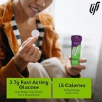 Lift Glucose Fast-Acting Glucose Chewable Energy Tablets, Blueberry, 10 ct Tube (Pack of 12)