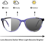 Photochromic progressive Multifocus Reading Glasses for Women UV400 Sunglasses Anti Blue Light Multifocus Readers