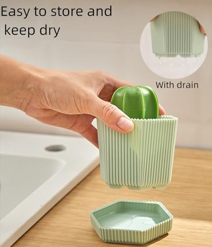 Dish and Pot Cleaning Brush with Holder Kitchen Cleaner Dish Scrub Brushes Dishes Pots Pans Cleaning Tool- 3 Replaceable Brush Heads