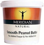 Meridian Natural Smooth Peanut Butter No Added Sugar & No Added Salt (1Kg) - Pack of 6