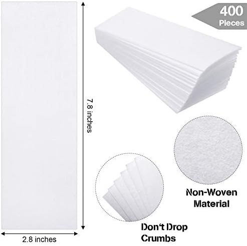 Maitys 400 Non-woven Waxing Strips for Facial, Body, Leg, Face and Bikini Hair Removal (White)