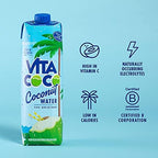 Vita Coco Coconut Water, Pure Original, Refreshing Coconut Taste, Natural Electrolytes, Vital Nutrients, 33.8 Oz (Pack of 6)