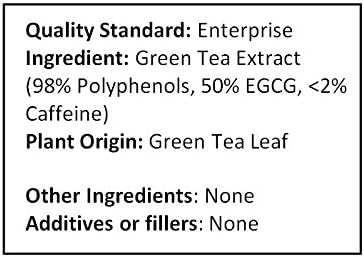 Green Tea Extract Bulk Powder Standardized 98% Polyphenols and 50% EGCG GMO Free Non-Irradiated (100 Grams (3.52 oz))