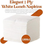 Elegant Lunch 1 Ply - Pack of 1,000ct, White