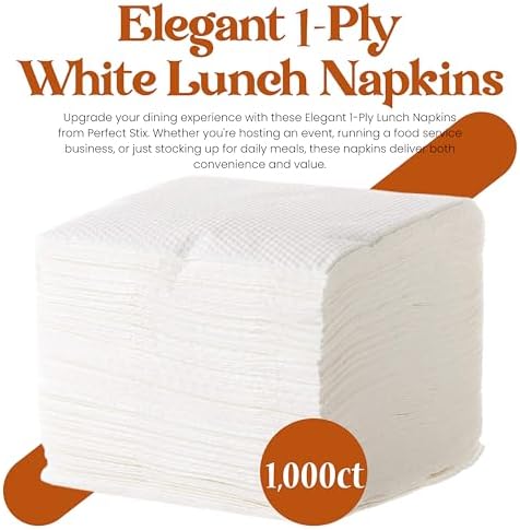 Elegant Lunch 1 Ply - Pack of 1,000ct, White
