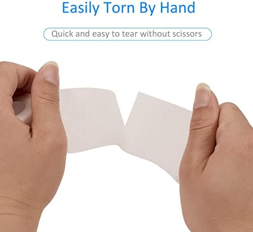24 Pack Self Adherent Cohesive Wrap Bandages Non Woven Cohesive Bandage Elastic Self Adhesive Bandage Wrap Sports Athletic Tape First Aid Tape for Wrist Ankle Pet Vet Wrap Grip Cover 2 inch (White)
