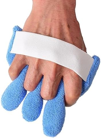 Finger Contracture Grips Cushion, Cone with Finger Separator Hand Grip Patients Palm Grips, Hand Contracture Cushions with Elastic Band, Anti Stick Hand Finger Aid Protector for Bedridden Elderly Care
