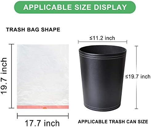 Magesh 4 Gallon Small Drawstring Trash Bags, White (Drawstring-4Gal150)