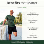 Multivitamin for Men with Methylated Vitamins and Chelated Minerals for Energy, Focus and Immune Health – Premium Daily Mens Multivitamins & Multiminerals – 60 Capsules