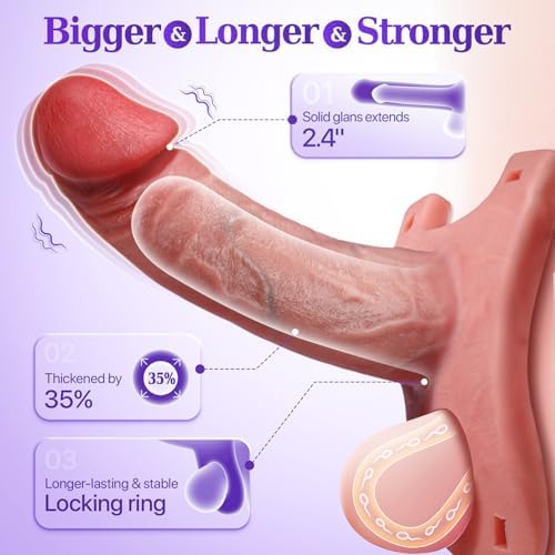 Strap-On Penis Sleeve Sex Toys - FYSHAVO 5IN1 Hollow Strap On Dildo Male Vibrator, Realistic Cock Sleeve Adult Toy with Upgraded APP Remote Control, Vibrating Cock Ring Sex Toys for Men Couples