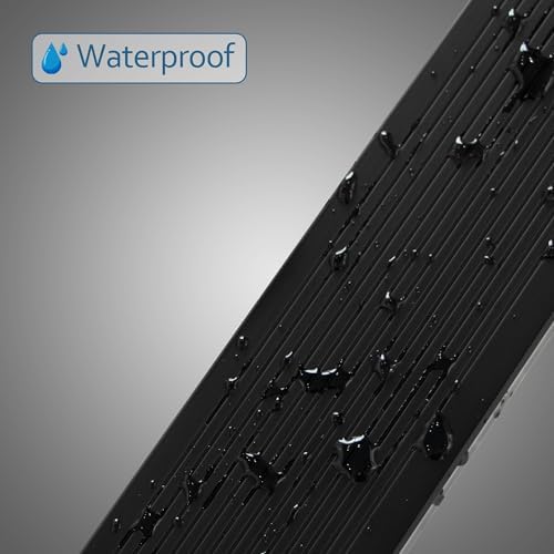 5-Pack 36 Inch Aluminum Peel and Stick Stair Nosing, Matte Black Staircase Step Treads Anti-Slip Stair Edge Protector, Waterproof Self Adhesive Stair Nose Molding Trim for Outdoor & Indoor