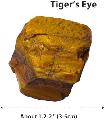 Apengshi Tiger's Eye Raw Crystals 2PCS Natural Rough Rocks Healing Crystal and Stones DIY Raw Stones Meditation Fountain Garden Home Decor