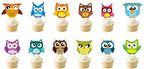 Owl Cupcake Toppers Party Supplies, Safari Jungle Animal Themed Party Cake Decorations for Kids (24pcs)