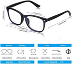 Blue Light Blocking Glasses for Women/Men Clear Frame Square Eyeglasses Computer Gaming Screen Glasses