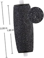 FOMIYES 4 Pcs Electronic Foot File Replacement Roller Heads Black Extra Coarse Compatible Pedicure Foot File for Dead Skin Removal