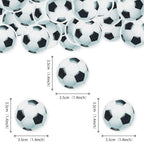 48 PCS Edible Soccer Ball Cupcake Toppers Wafer Paper Soccer Cupcake Picks Edible Football Cupcake Decorations for Sports Soccer Ball Theme Baby Shower Kids Birthday Party Cake Decoration Supplies