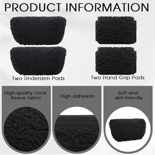 Threlaco Crutch Pads for Armpits and Hand Grips Universal Pads for Crutches Underarm Comfortable Breathable Cotton Fleece Underarm Cushions and Crutch Covers