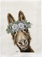 Donkey Tea Towel - Donkey Flour Sack Towel - Farmhouse Kitchen Decor - Donkey Lover Gifts - Dishtowel - Handmade