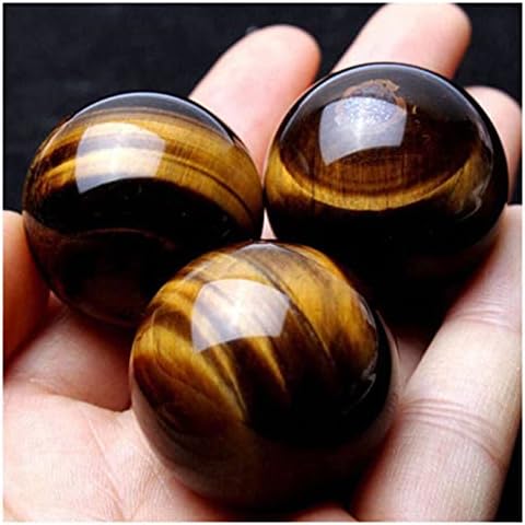 Dark Yellow Asian Rare Tiger Eye Quartz Crystal Healing Ball 20-22mm Sphere Beads Health Innovation Safety Stone (Color : Topaz, Size : 20mm)